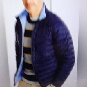 Lands End down puffer coat jacket men’s extra- large Navy